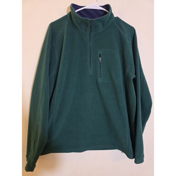 L.L. Bean Other - LL Bean 1/4 Zip Pullover Fleece Sweater Mens Large Green Traditional Fit Outdoor